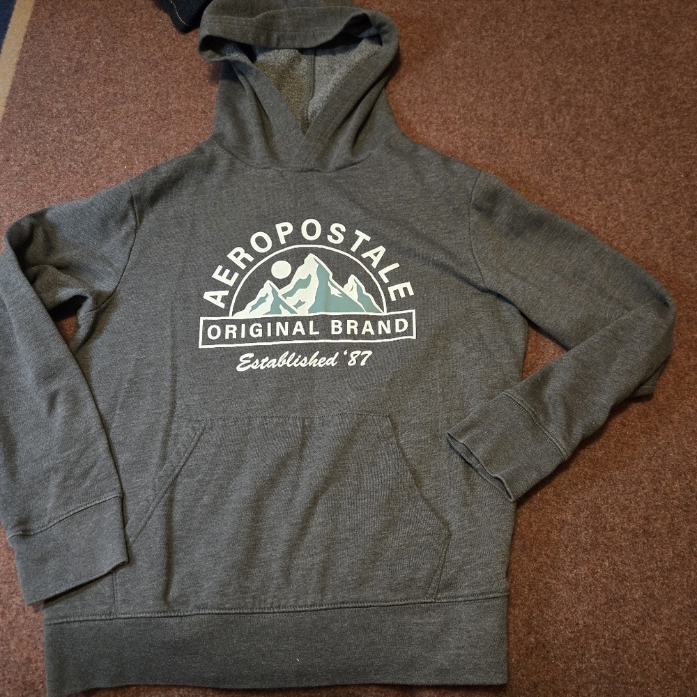 Aeropostale Men's Medium Hoodie In Charcoal Grey